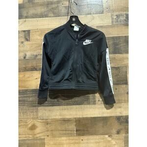 Nike- Black- Zip Up Crop Jacket- Size M Women